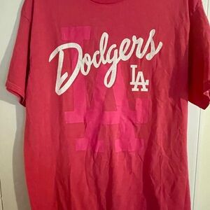 Dodgers Short Sleeve Tee - Pink